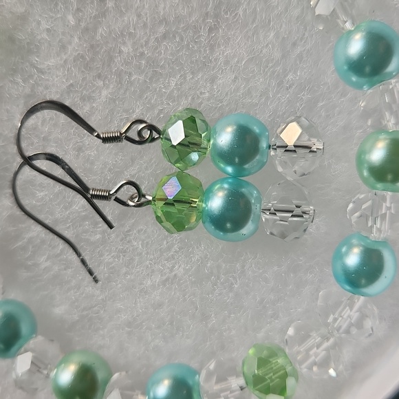 Handmade Bracelet & Earring Set - Stainless Steel - Picture 2 of 3